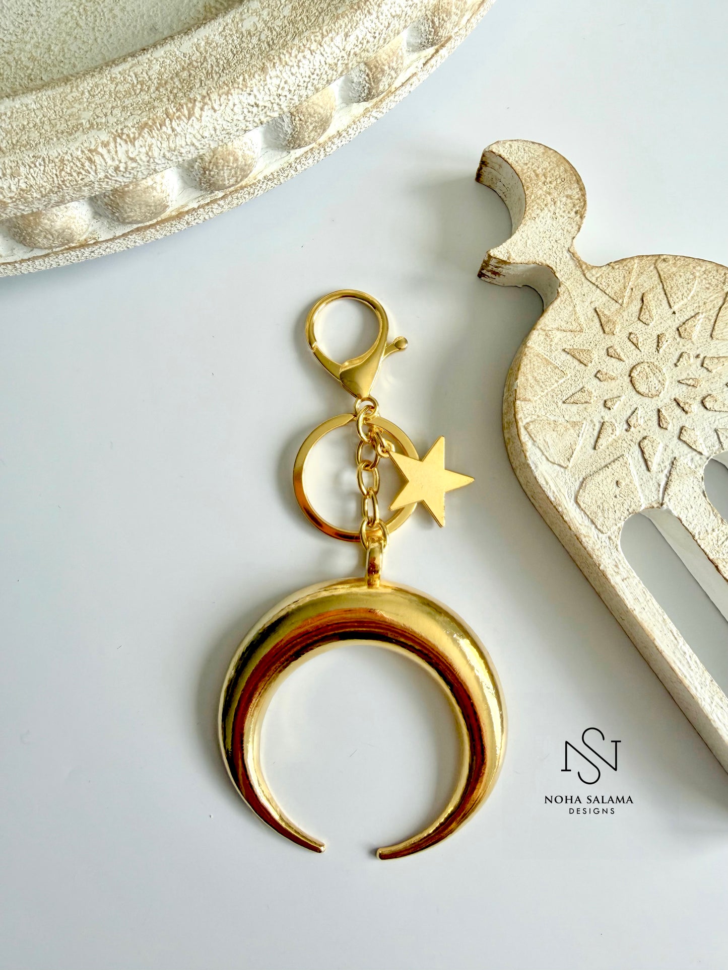 Crescent Glow Keychain